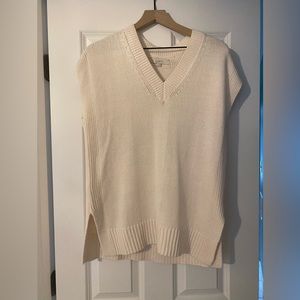NWT LOFT cream sweater vest